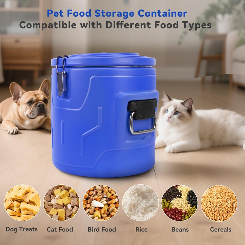 Newget 15lb Dog Food Storage Container, Stainless Steel Airtight Pet Food Storage Container and Durable Plastic Food Container, Large Metal Cat Food Container with Lid and Scoop to Keep Fresh - Image 5