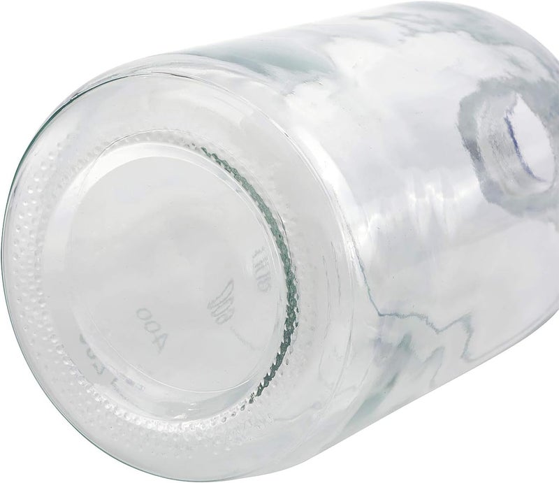 Pastein 4 Pieces 1000 mL Graduated Round Reagent Media/Storage Glass Bottle With GL45 Blue Polypropylene Screw Cap - Image 5