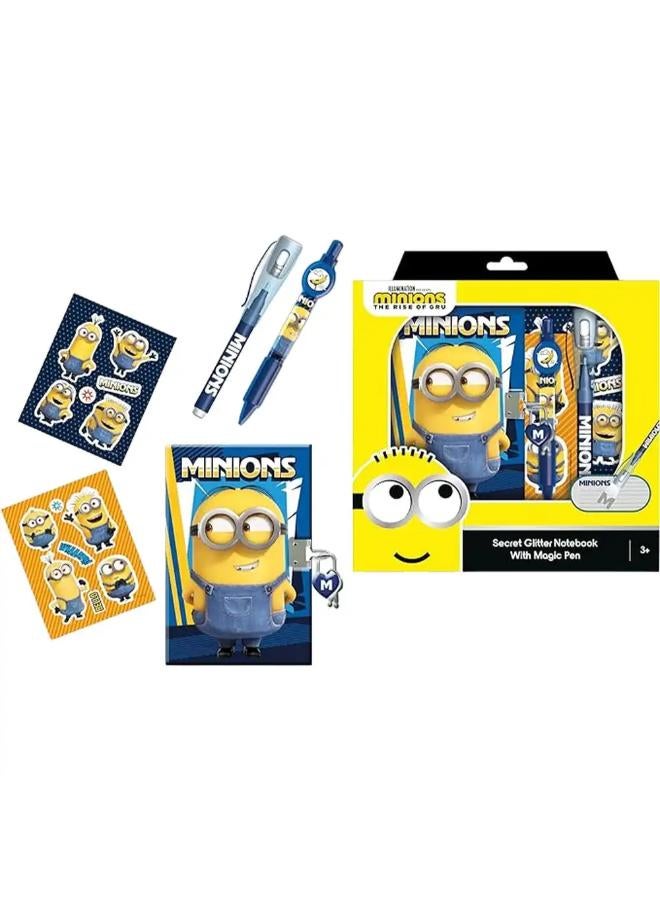 Minions: The Rise of Gru Secret Glitter Notebook with Magic Pen