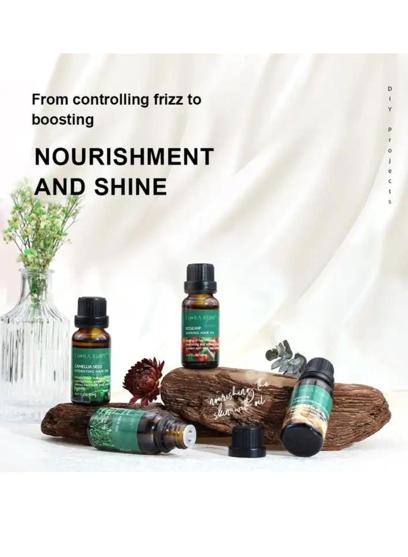 Flora Ruby زيت الزنجبيل لتقوية الشعر زيت الزنجبيل لنمو الشعر مصل نمو الشعر للرجال والنساء علاج نمو الشعر يعزز نمو الشعر بشكل كثيف سيروم الزنجبيل 20 مل - Image 4