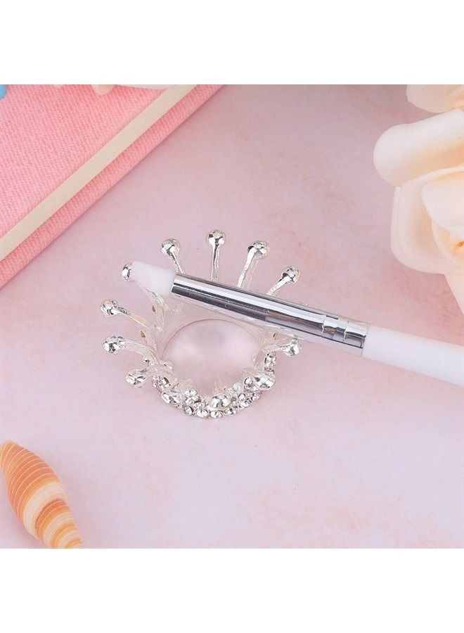 Betued Manicure Storage Box, 3 Types Crown Design Nail Art Brush Holder Set Pen Displayer Stand Tools Brush Holders(2) - Image 2