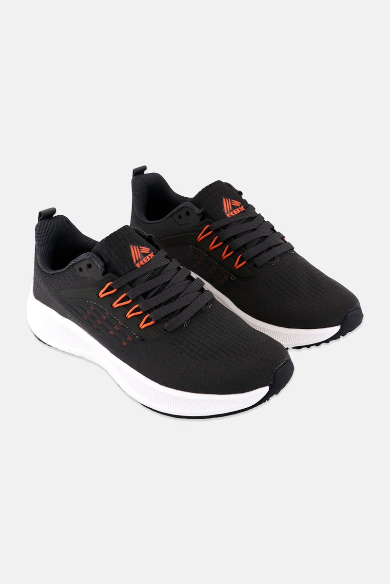 RBX Men Mesh Lightweight Lace Up Running Shoes, Dark Grey  - Image 1