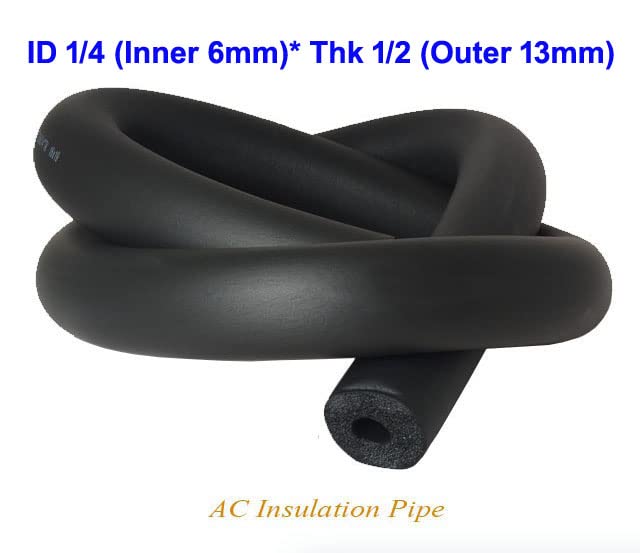 Marshland Marshland AC Tube 14 ID X 12 THK THK Insulation Tube Nitrile Tube Heat and Cold Insulation Tube Air Conditioner Tube Rubber Tube Foam Insulated Tube 6 Feet Length 06MM Inner Diameter 13MM THK  - Image 2