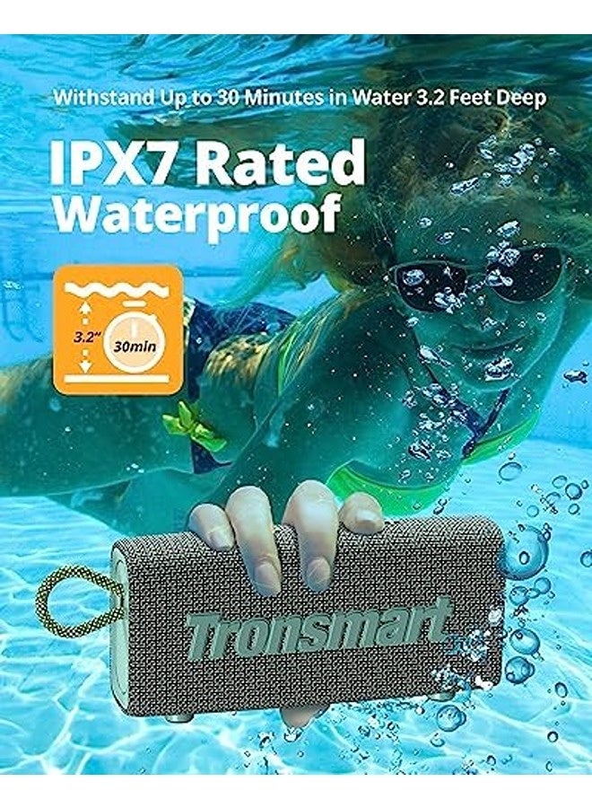 Tronsmart Mini Bluetooth Speaker – Grey | Bluetooth 5.3, 20H Playtime, IPX7 Waterproof, AUX, Mic – Portable Wireless Speaker | Trip - Image 4