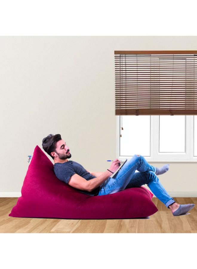 ويفي بين باج مقعد روكيت مريح باللون العنابي – مخمل - Image 2