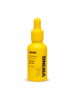 TOOLETRIES Tooletries The Viking - Scented Beard & Hair Oil for Men with Sandalwood & Vitamin E - Conditions and Hydrates for Smooth Feel, Prevents Dandruff - Made in Australia - 1fl oz 
