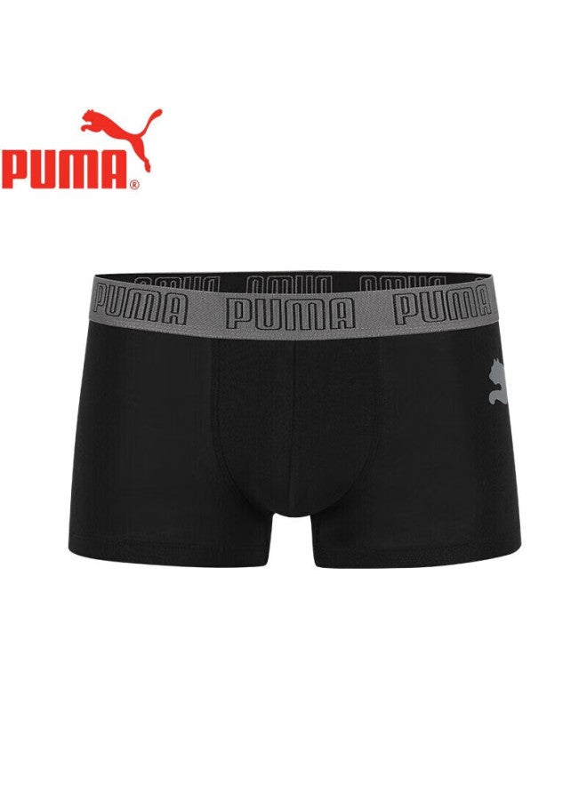 PUMA Puma Men's Underwear, Sports Large Logo Cotton Boxer Briefs, Four-corner Shorts, 3-pack  - Image 5