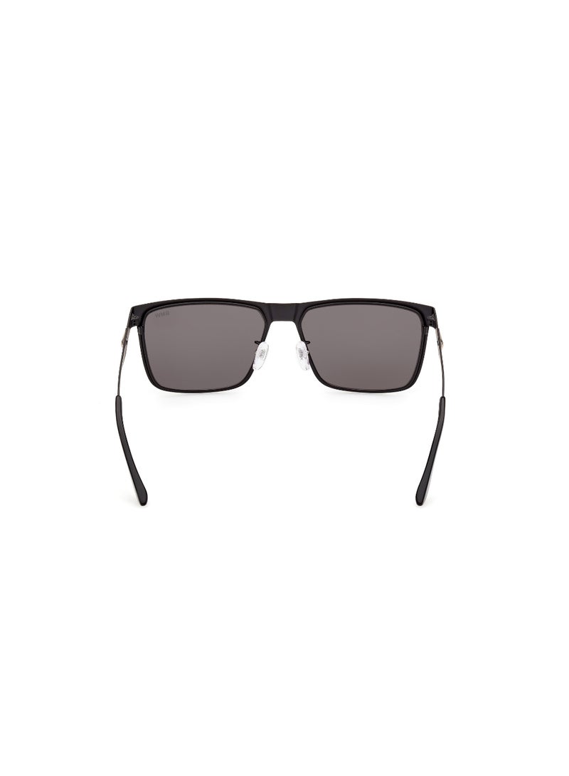 BMW Men's Square Shape Metal Sunglasses BW0049-H02D59 Lens Size: 59 Millimeter - Matte Black - Image 5