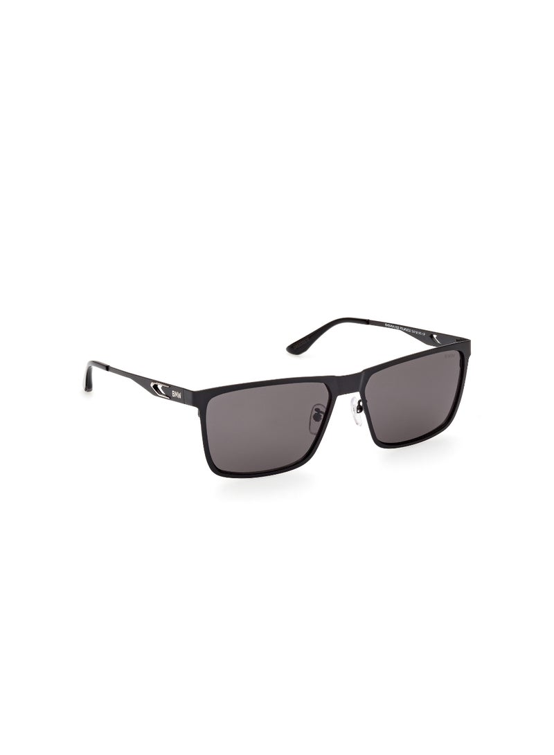 BMW Men's Square Shape Metal Sunglasses BW0049-H02D59 Lens Size: 59 Millimeter - Matte Black - Image 3