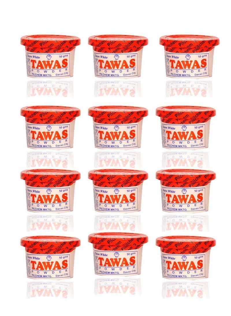 Snow White Tawas Deodorant Powder 12 Pieces 50g