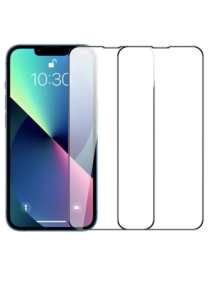 Super 2 Pieces Tempered Glass Screen Protector 5D Designed For iPhone 13 Full Glue Edge to Edge Full Screen Coverage And Bubble Free - Image 1