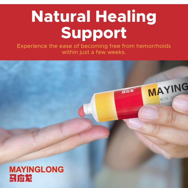 Mayinglong Musk Hemorrhoids Ointment (3 x 10g Tubes), 30g - Maximum Strength Formula for Hemorrhoidal Fast Relief, Soothes Itching, Burning & Discomfort - Fast-Acting Treatment to Shrink Swelling - Image 5