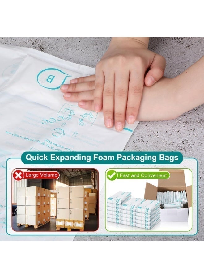 Expanding Foam Packaging, 21x24 Inch, 4-Pack, Self-Forming Cushioning for Electronics and PC Components, Shape-Conforming Shipping Protection, Instant Pack Quick Expanding Packaging Filler - Image 3