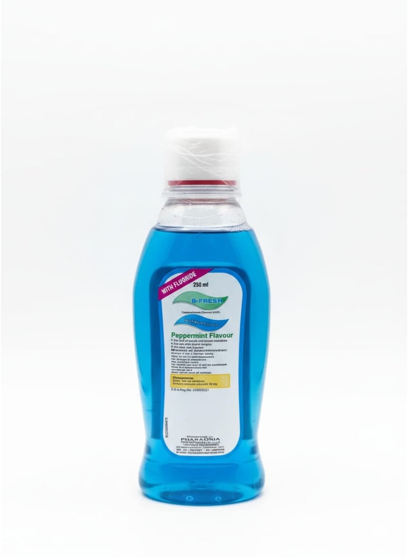 بي-فريش بي فريش غسول بالفلوريد مضمضة\غرغرة للفم بالنعناع 250 ملي - Image 2