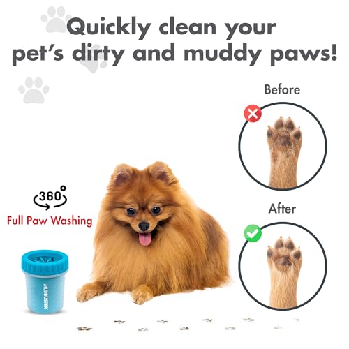 Dexas MudBuster Portable Dog Paw Cleaner, Small, Blue - Image 4