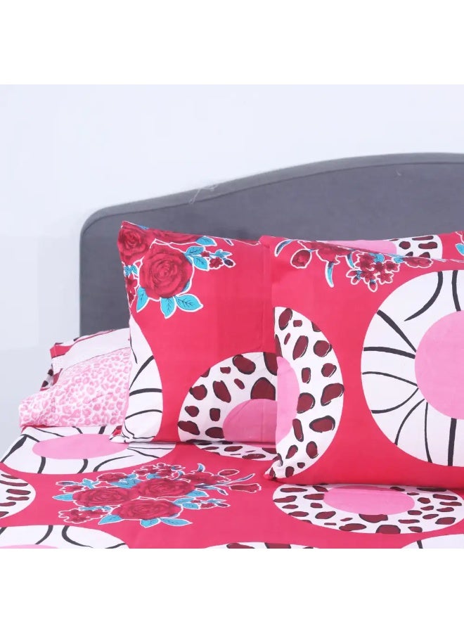 Printed fabric sheet set, 4 pieces, 215 x 235 cm - Multicolor - Image 3