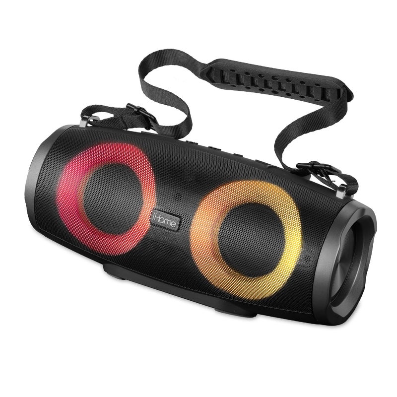 iHome Bluetooth Speaker Boombox with FM Radio and Color Changing Lights Portable and Rechargeable Wireless Speaker iBT915BEXv24 - Image 2