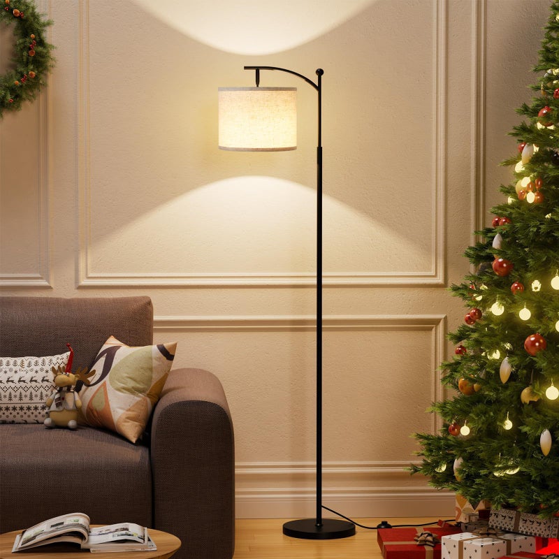 GroveMade Led Floor Lamp, Vintage Standing Lamp with Fabric Shade, Tall Reading Lamp for Living Room, Bedroom & Office, Eye-Caring Floor Light with High CRI, Modern Home Decor  Lighting。 - Image 4