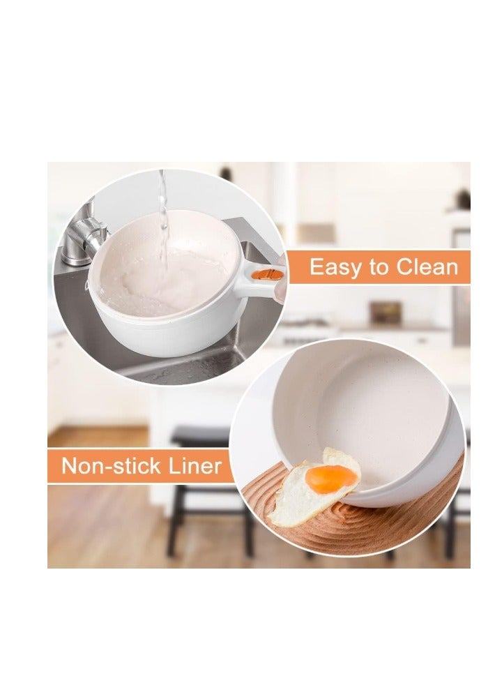 Arabest 2L Food Steamers,Electric Hot Pot,with Steamer & Temperature Control,Two Power Adjustments Multifunctional Non-stick Pot, Portable Saucepan Electric Cooking Pot - Image 4