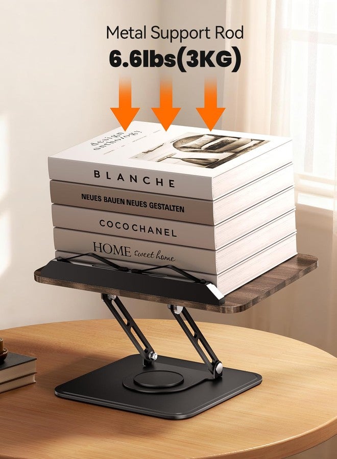 Tounee Book Holder Stand for Reading, Adjustable Book Stand with 360° Swivel Base, Cookbook Stand Recipe Book Holder with Elastic Page Clips for Music Scores, Recipe, Tablet, Laptop-Black - Image 5