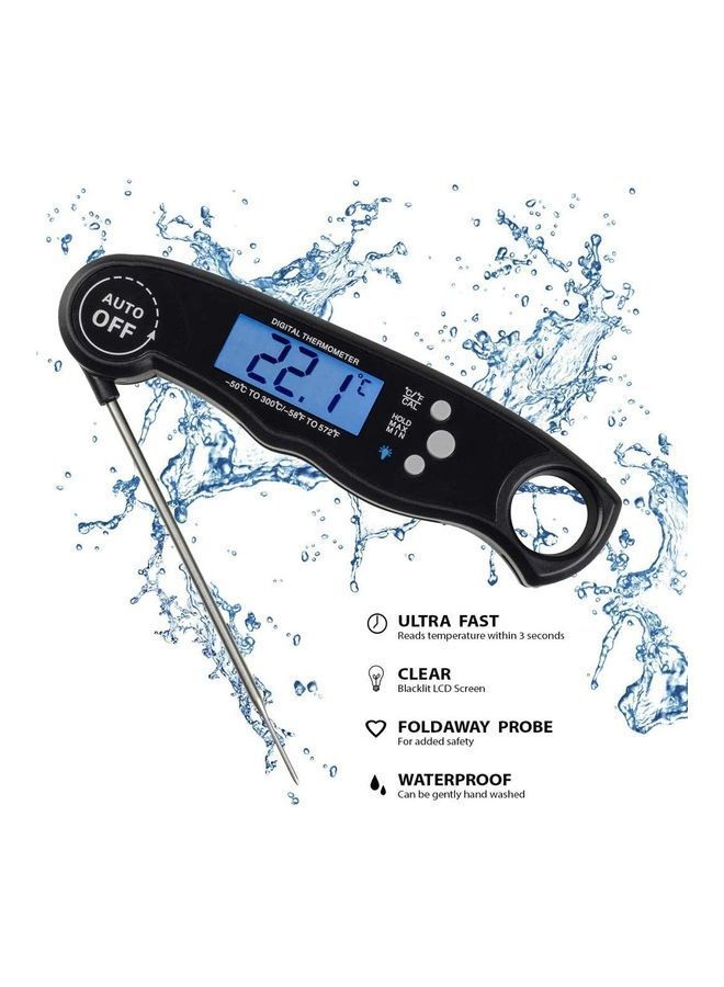 NIBEMINENT Digital Food Thermometer Black/Grey - Image 2