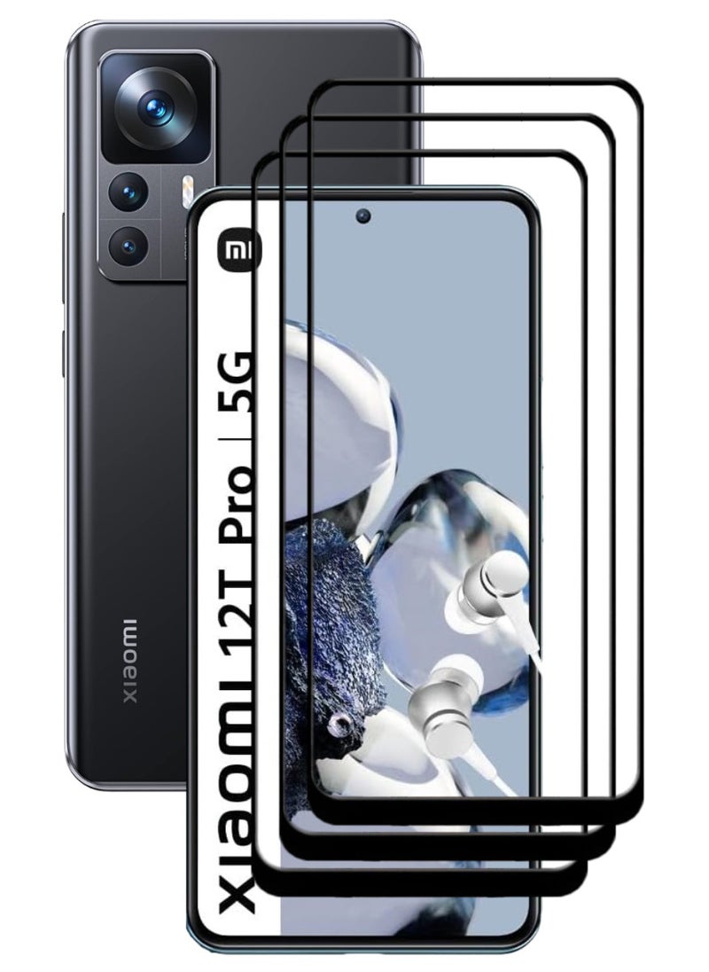 ACLIX 3 Pieces Antistatic ESD Dustproof Premium Quality High Definition Tempered Glass Screen Protector Designed For Xiaomi 12T Pro - Image 1
