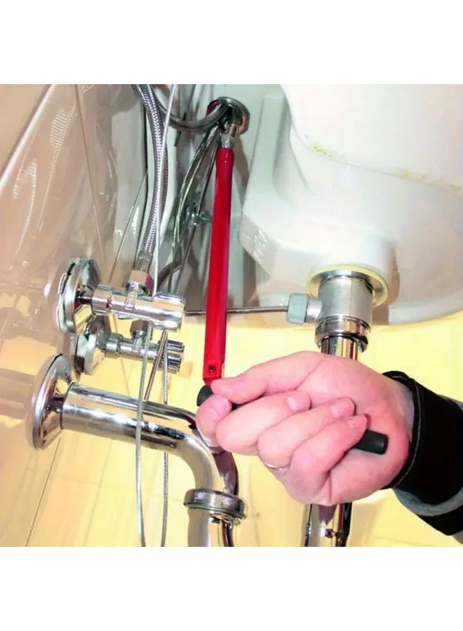 SG0184 02 Socket Wrench Set Red Long Handle Faucet Sink Repair 8 13mm - Image 1