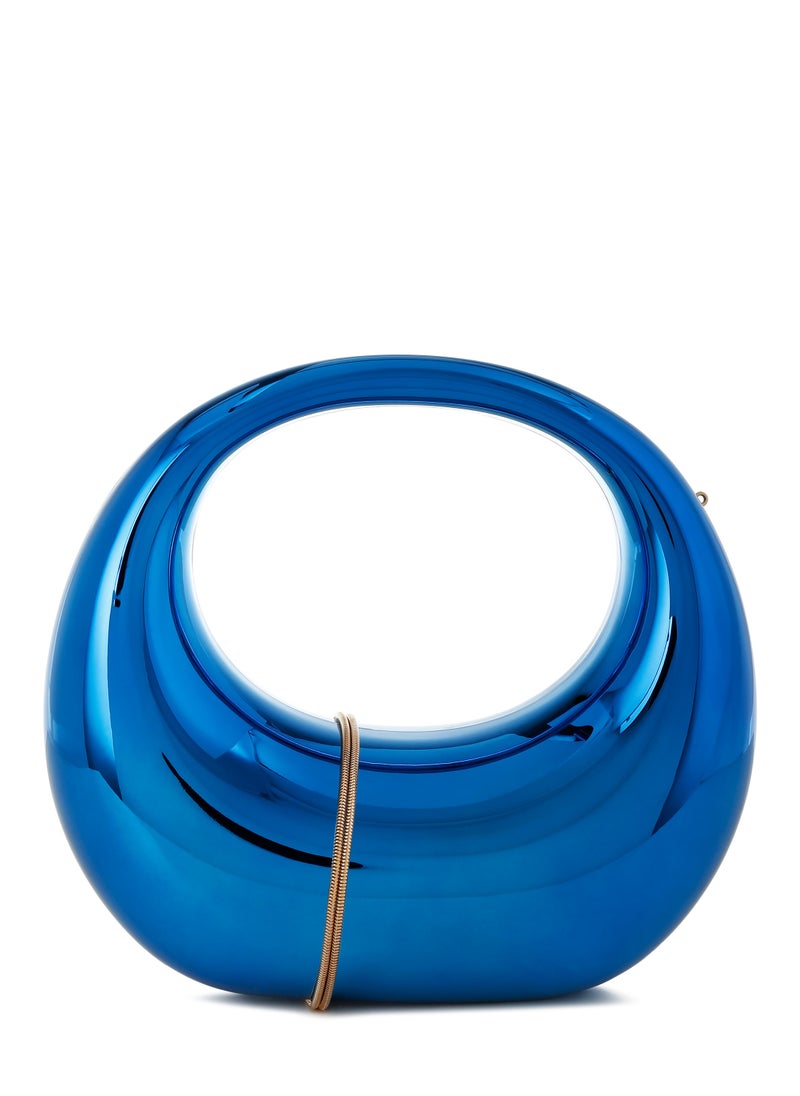 London Rag Acrylic Metallic Clutch Bag in Blue  - Image 1