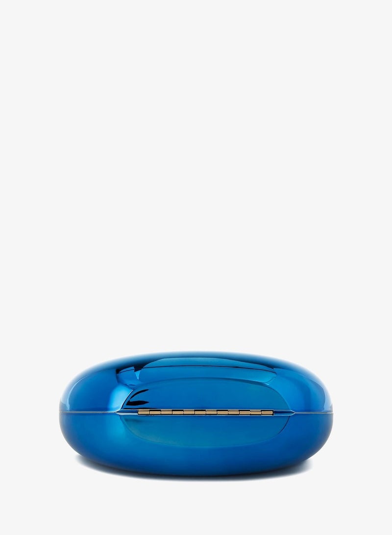 London Rag Acrylic Metallic Clutch Bag in Blue - Image 4