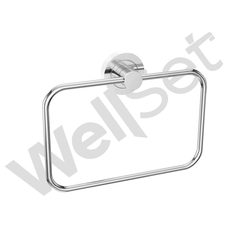 Well Set حلقة/حامل منشفة يد مدمجة لحوض الغسيل وحامل مناديل للمطبخ والحمام - Image 5