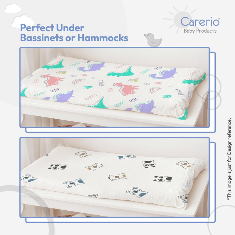 Carerio Newborn Baby Godadi, Soft Mulmul Cotton Baby Bed, Godadi, Crib Sheet, Cartoon Mat Bedding, Multicolor (Large, Pack of 2 (01)) - Image 3