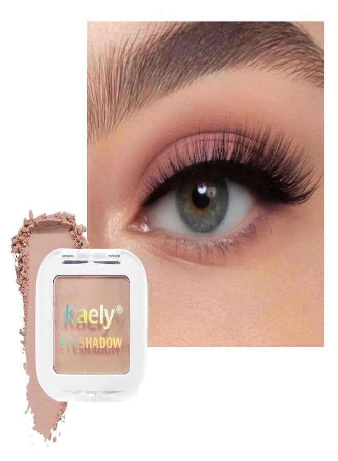 HHLTOH Light Smoked Beige Matte Single Eyeshadow Makeup Palette - Natural Single Matte Eye Shades | Creamy Pressed Powder for Easy Blending | Mini Travel Palette for Women | Everyday Eyeshadow Makeup - Image 1
