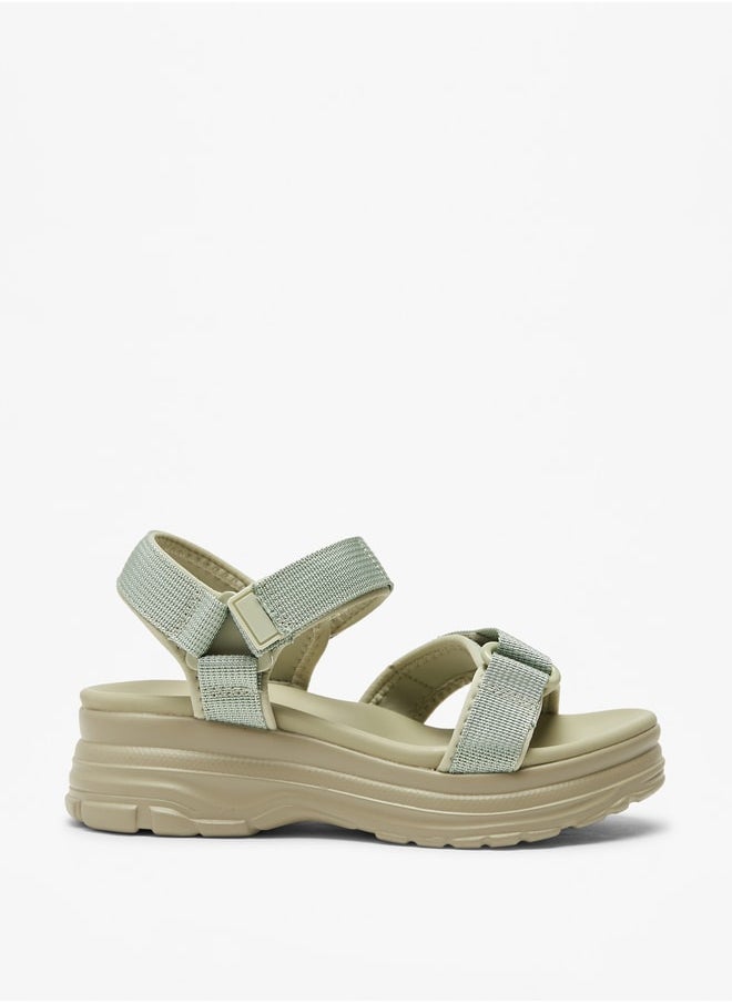 Le Confort - Girls Chunky Strappy Sandals with Hook and Loop Closure - Image 1
