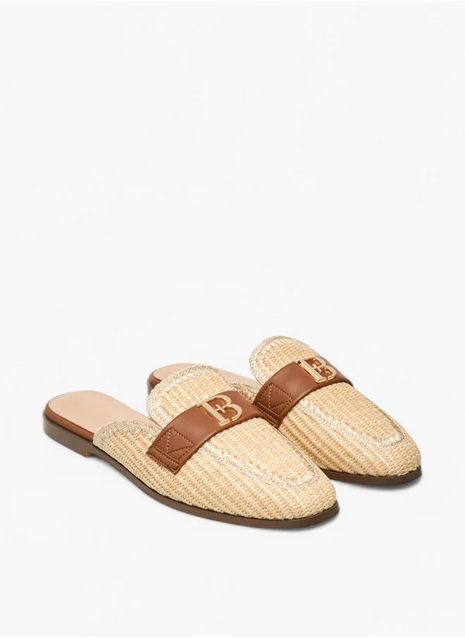 فلورا بيلا من شو إكسبرس Women's Textured Slip-On Mules with Metal Accent