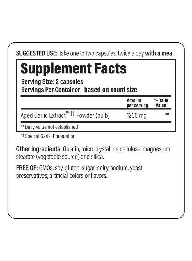 Kyolic Aged Garlic Extract Formula 200, Cardiovascular & Immune, Reserve 120 Capsules (Packaging May Vary) - Image 4