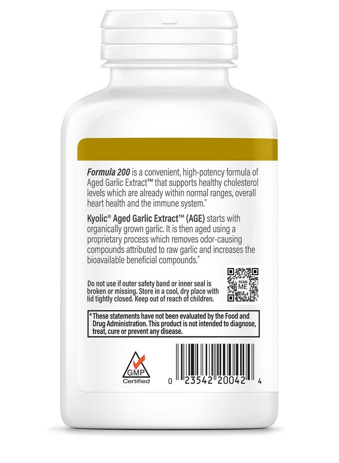 Kyolic Aged Garlic Extract Formula 200, Cardiovascular & Immune, Reserve 120 Capsules (Packaging May Vary) - Image 2