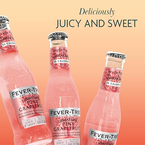 Fever Tree Sparkling Pink Grapefruit - Premium Mixer - Refreshing Beverage for Cocktails & Mocktails. Naturally Sourced Ingredients, No Artificial Sweeteners or Colors - 200 ML Bottles - Pack of 24 - Image 4
