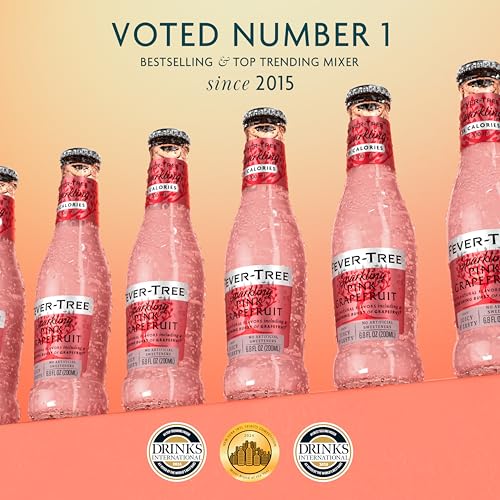 Fever Tree Sparkling Pink Grapefruit - Premium Mixer - Refreshing Beverage for Cocktails & Mocktails. Naturally Sourced Ingredients, No Artificial Sweeteners or Colors - 200 ML Bottles - Pack of 24 - Image 3