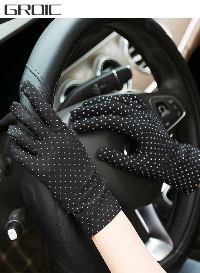 NIBEMINENT Women Driving Gloves Summer UV Protection Touchscreen Non-Slip Sun Protective for Driving, Cycling, Fishing, Running, Hiking, Boating Outdoor Activities  - Image 1