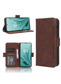 Case Cover For For OnePlus Ace 2V Skin Feel Calf Texture Card Slots Leather Phone Case(Brown)