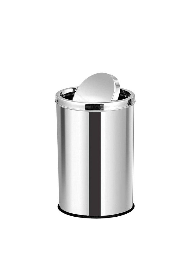 OPR Stainless Steel Swing Dust Bin with Lid| Garbage Bin, Trash Can for Home, Kitchen, Washroom, Bathroom and Offices (8 X 12 in. -10 Liter) - Image 1