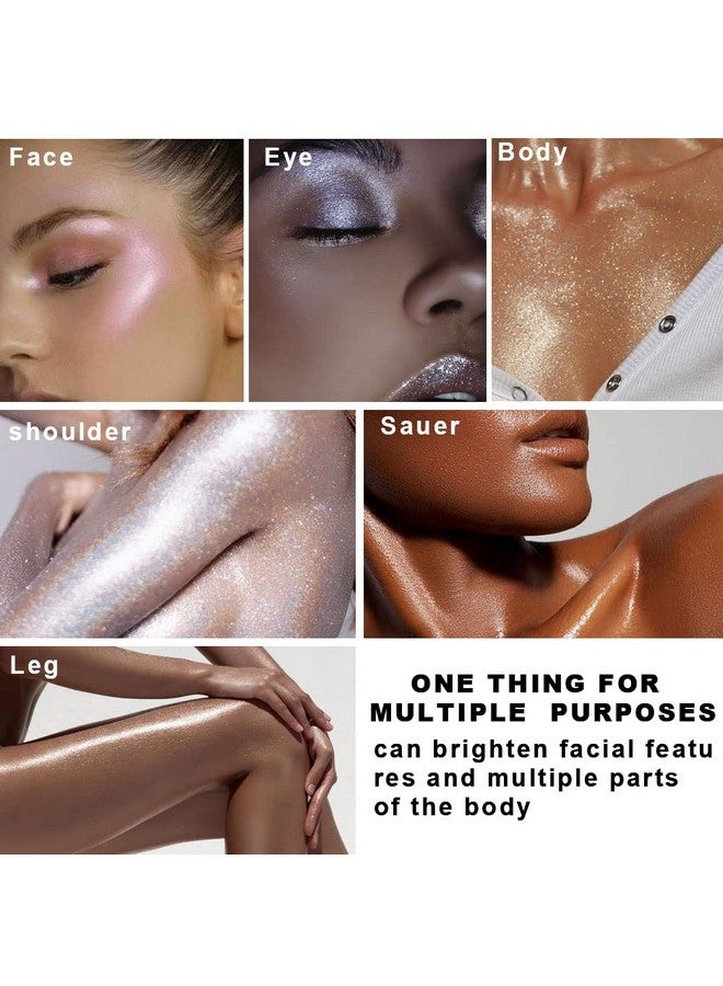 evpct 8 Colors Highlighter Makeup Palette For Face Highlighters & Luminizers Iluminadores De Maquillaje Profesional Gold Cheek Diamond Shimmer Stick Glitter Contour Bronzer And Highlighter Palette - Image 4