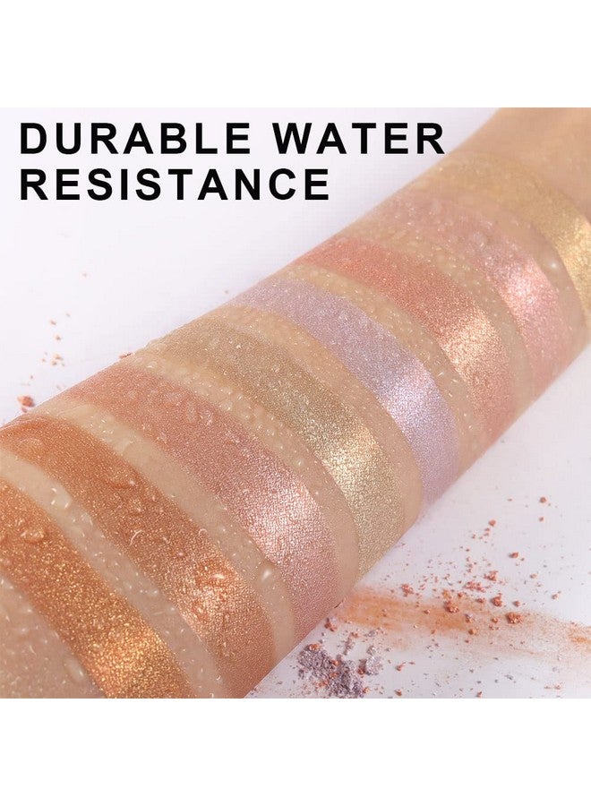 evpct 8 Colors Highlighter Makeup Palette For Face Highlighters & Luminizers Iluminadores De Maquillaje Profesional Gold Cheek Diamond Shimmer Stick Glitter Contour Bronzer And Highlighter Palette - Image 3