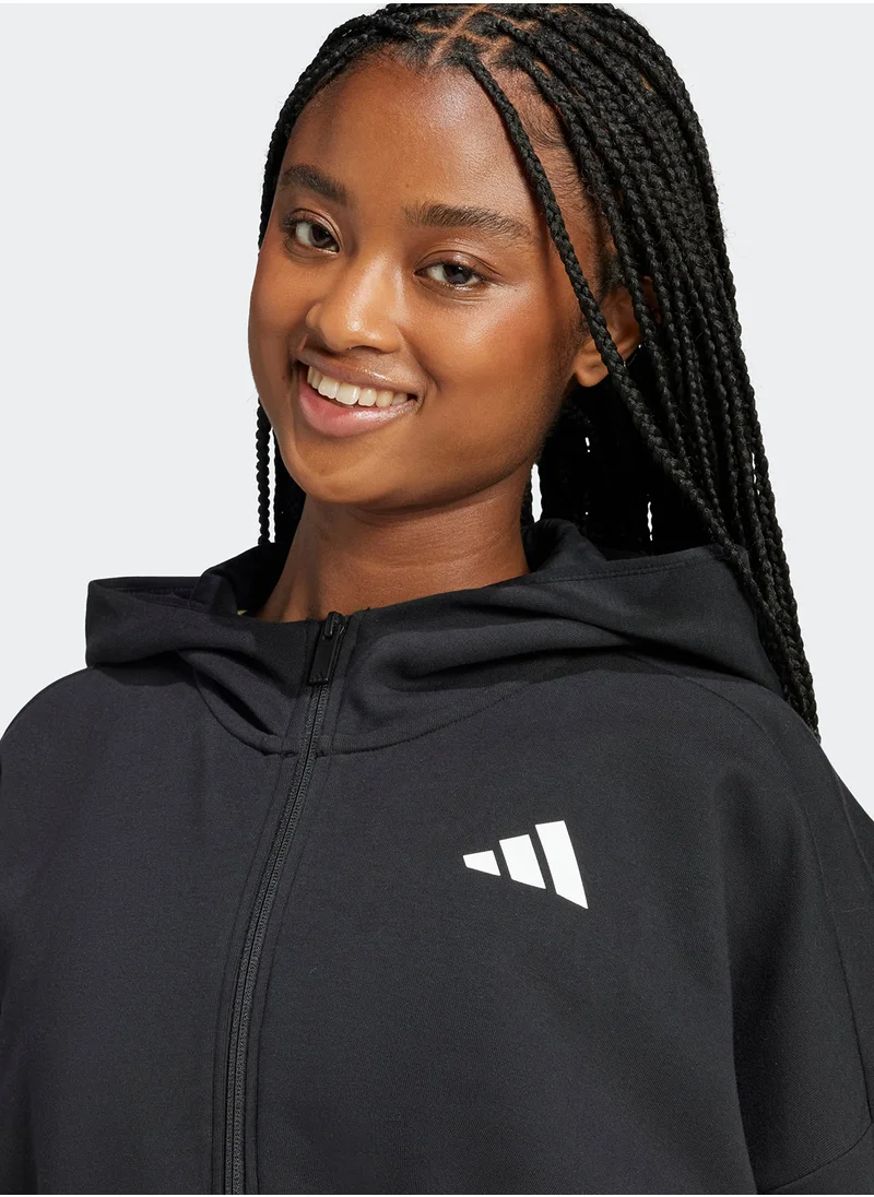 Adidas Future Icons Small Logo Full-Zip Hoodie