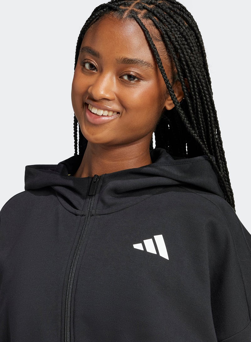 Adidas Future Icons Small Logo Full-Zip Hoodie - Image 4