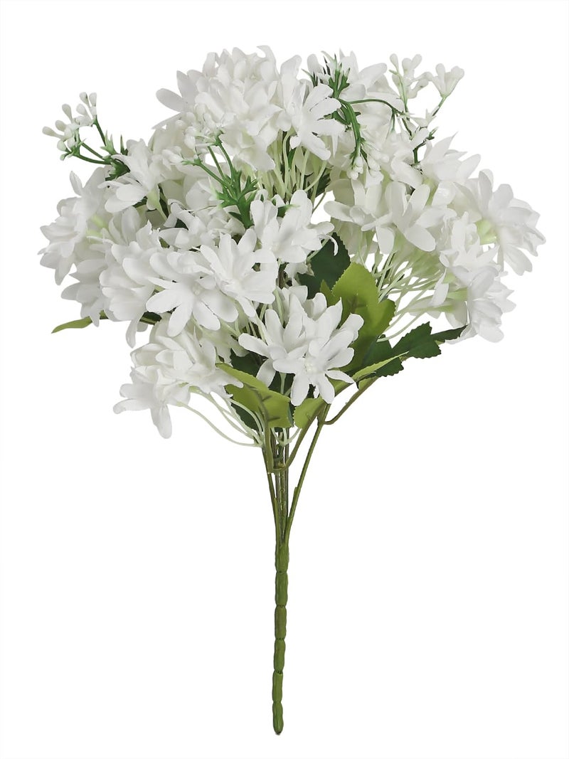 Fourwalls Fourwalls Artificial Daisy Flowers Bunch for Vase 35 cm White Home Decoration Living Room Bedroom Corner Table Top Office Wedding Party Decorative Items  - Image 3