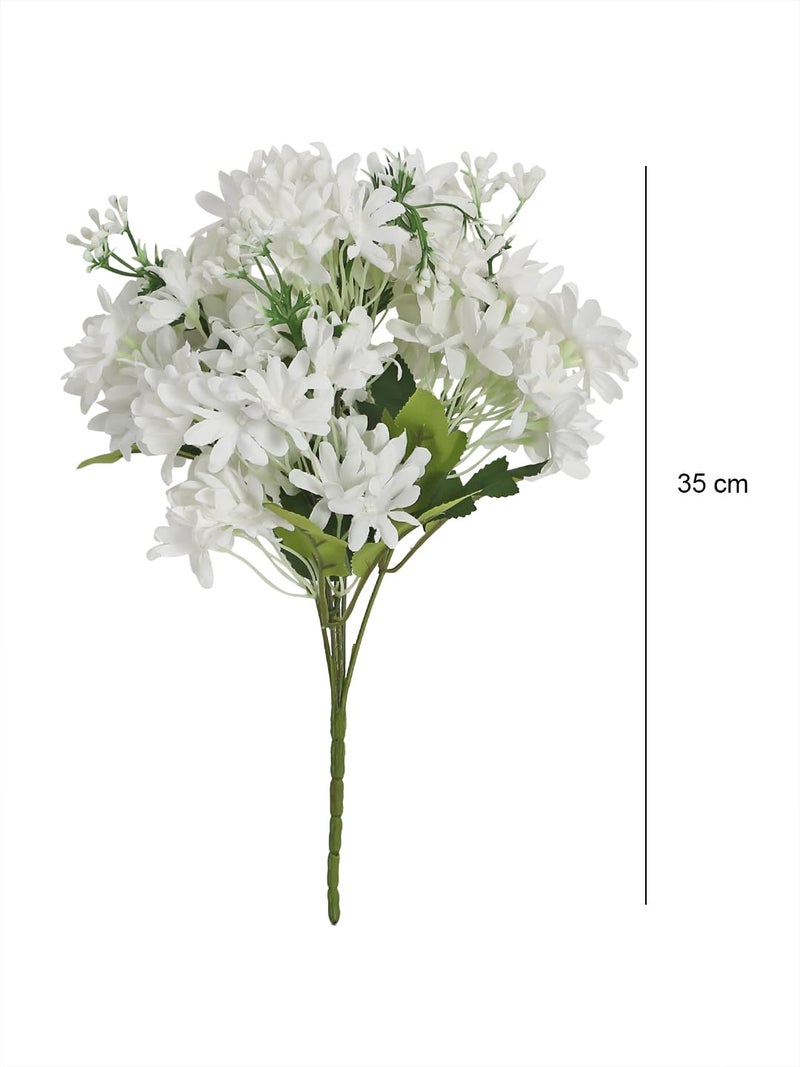 Fourwalls Fourwalls Artificial Daisy Flowers Bunch for Vase 35 cm White Home Decoration Living Room Bedroom Corner Table Top Office Wedding Party Decorative Items  - Image 4