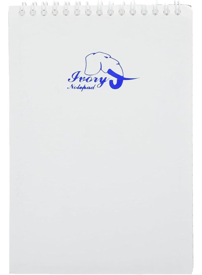 Yassin Ivory Block Note, 100 Sheets A5 Wire-Bound for Elegant Notes, Ivory - Image 1
