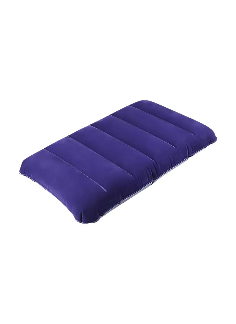 Arona ARONA Neck Pillow for Travel 1Pc Blue Soft Velvet Neck Cushion for Airplane Car Camping Adjustable Foam Support Portable Lightweight Comfort Rest for Car Tourist Sleeping Support  - Image 1