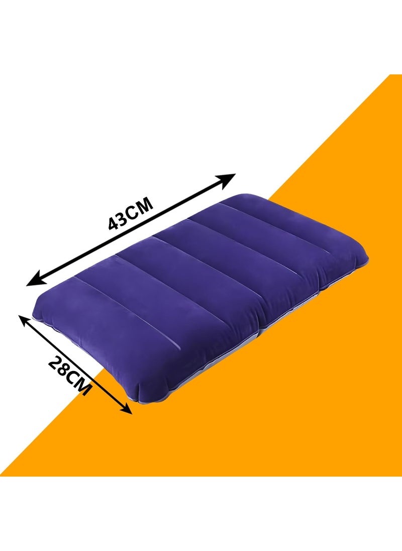 Arona ARONA Neck Pillow for Travel 1Pc Blue Soft Velvet Neck Cushion for Airplane Car Camping Adjustable Foam Support Portable Lightweight Comfort Rest for Car Tourist Sleeping Support  - Image 3